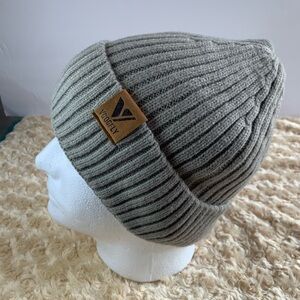 VGOGFLY Gray Slouchy Knit Fur Lined Beanie Hat O/S